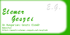 elemer geszti business card
